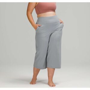 Women Lululemon Align Wide Leg Super-High-Rise Crop *23" Rhino Grey Size 20
